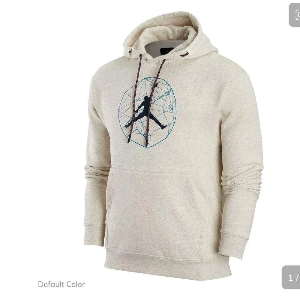 jordan essentials mountain large nike lacing beige hoodie streetwear athleisure